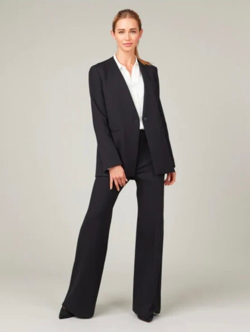 Spanx Perfect Collarless Blazer Black Size Large